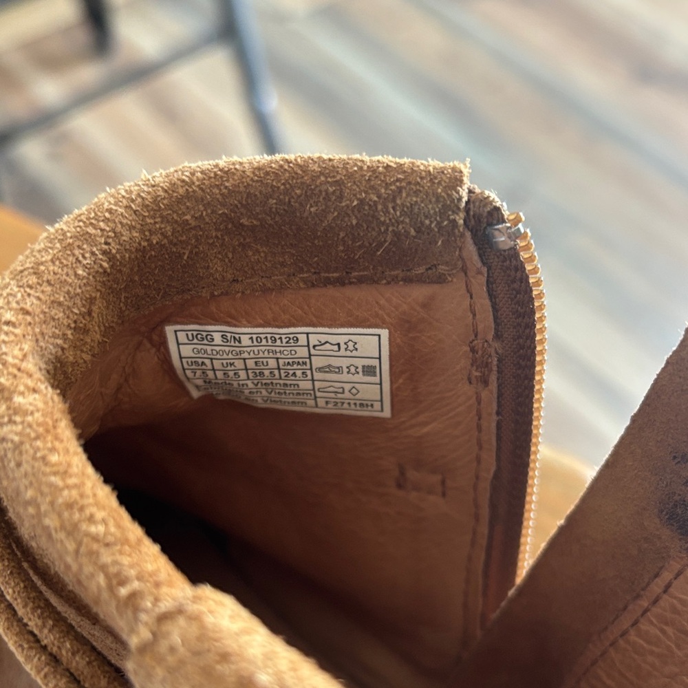 UGG Tan Suede Wrap Boots - Picture 3 of 6
